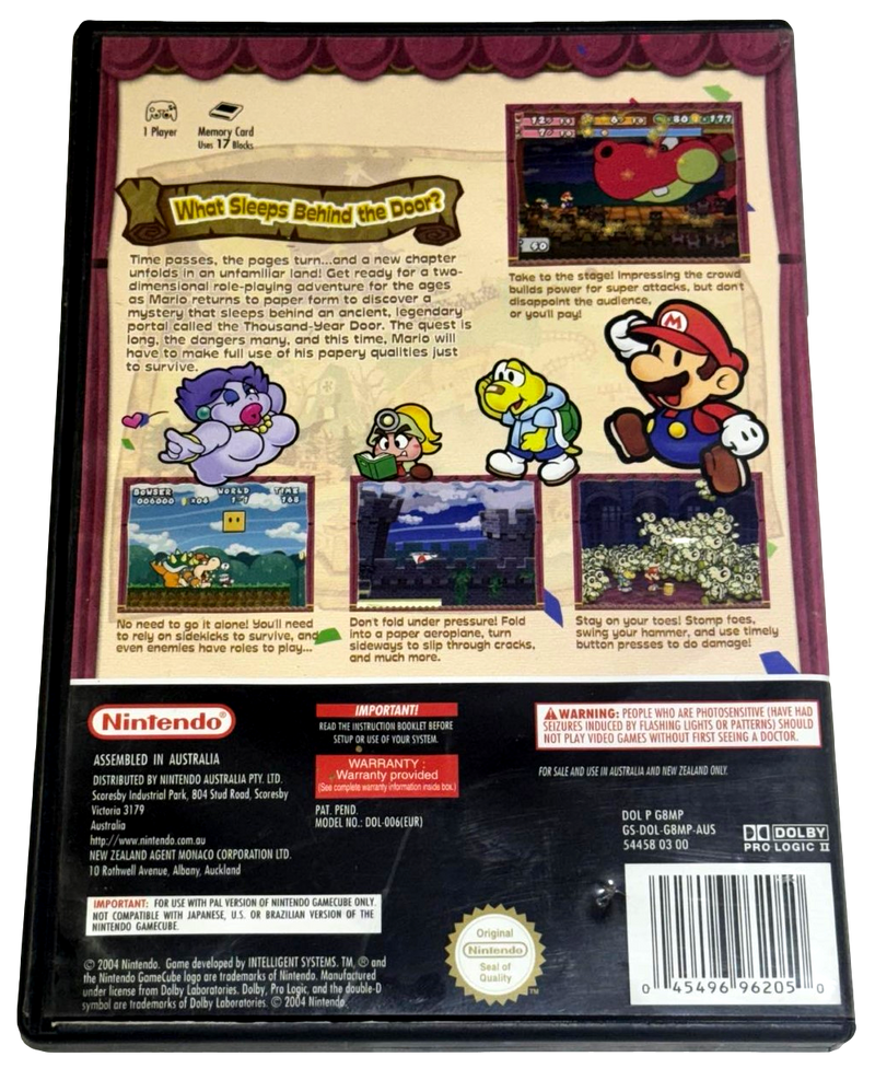 Paper Mario The Thousand Year Door  Nintendo Gamecube PAL *Complete* (Preowned)