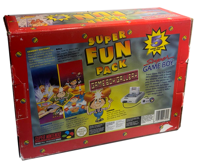 Super Fun Pack Game Boy Gallery Super Nintendo Console Big Box SNES PAL Rare (Preowned)