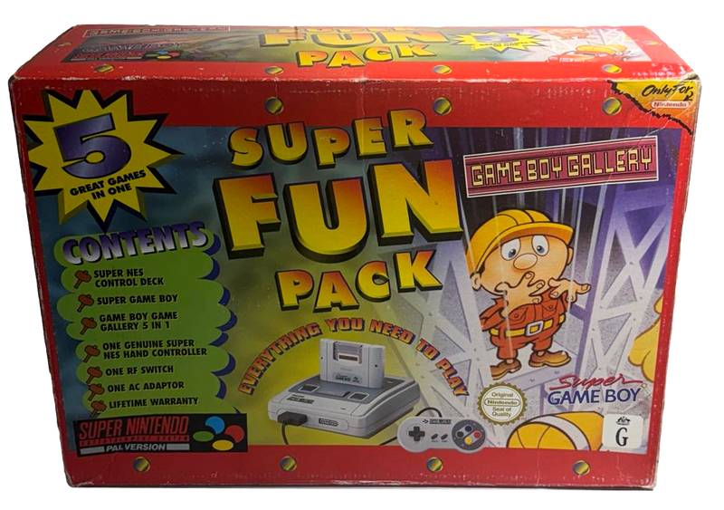 Super Fun Pack Game Boy Gallery Super Nintendo Console Big Box SNES PAL Rare (Preowned)