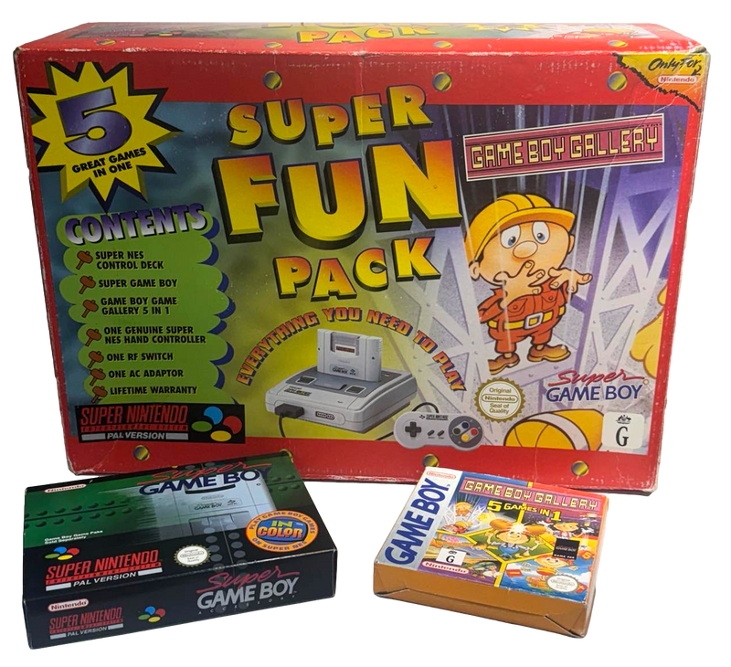 Super Fun Pack Game Boy Gallery Super Nintendo Console Big Box SNES PAL Rare (Preowned)