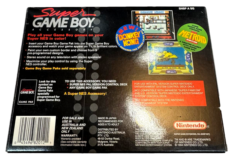 Super Fun Pack Game Boy Gallery Super Nintendo Console Big Box SNES PAL Rare (Preowned)