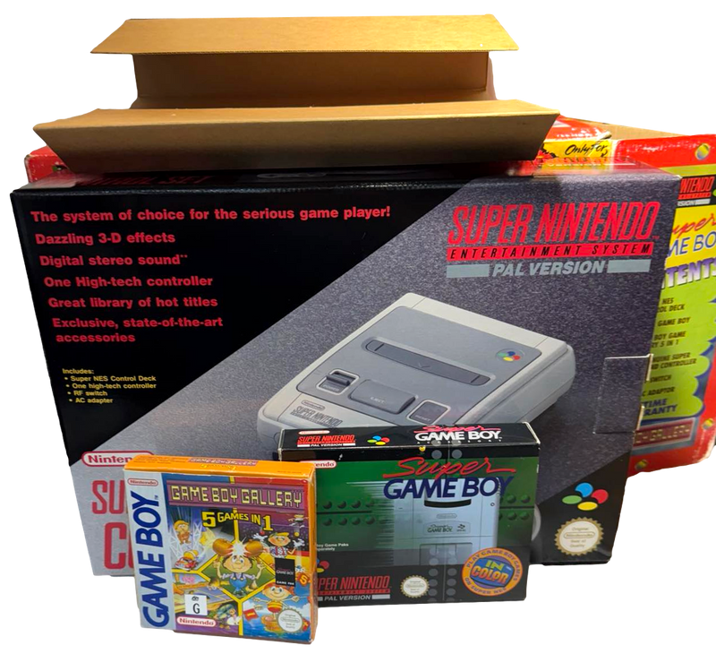 Super Fun Pack Game Boy Gallery Super Nintendo Console Big Box SNES PAL Rare (Preowned)