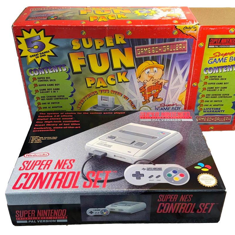 Super Fun Pack Game Boy Gallery Super Nintendo Console Big Box SNES PAL Rare (Preowned)