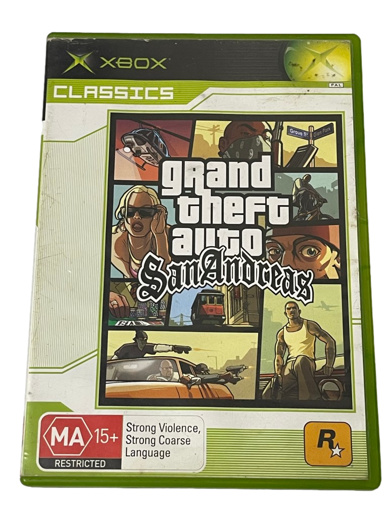 Grand Theft Auto San Andreas XBOX Original (Classics) PAL *Manual No Map* (Preowned)