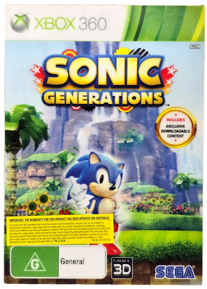 Sonic Generations XBOX 360 PAL (Preowned)