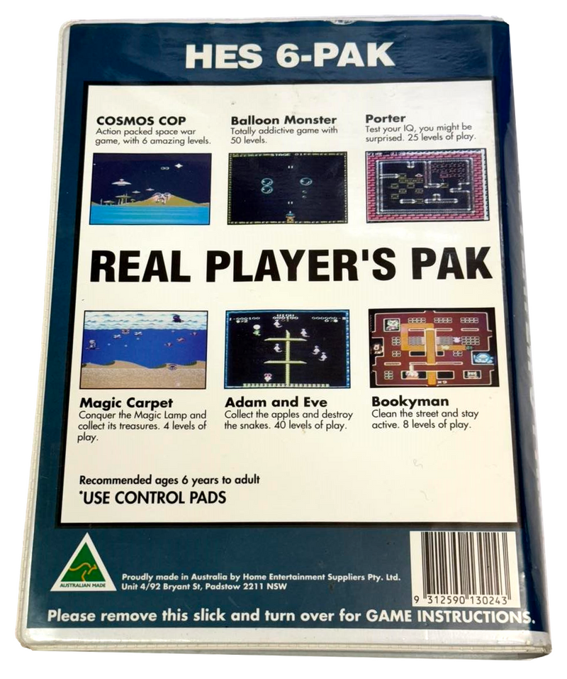 Real Player's Pak Nintendo HES NES Boxed PAL *Complete* Piggy Back (Preowned)