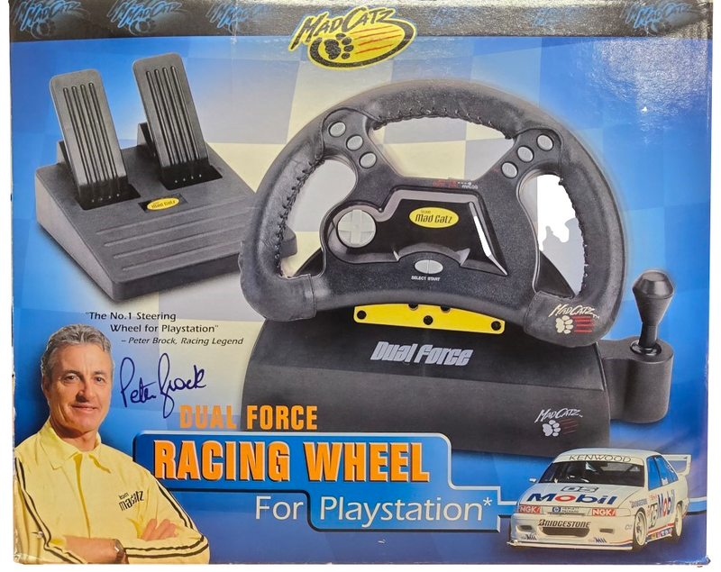 Mad Catz Analog Steering Wheel for Playstation PS1/PS2 in Original Box
