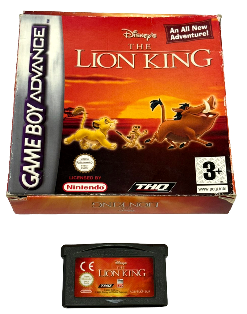 The Lion King Nintendo Gameboy Advance GBA *No Manual* Boxed (Preowned)