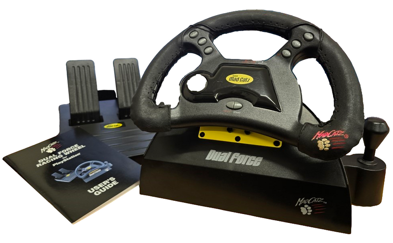 Mad Catz Analog Steering Wheel for Playstation PS1/PS2 in Original Box