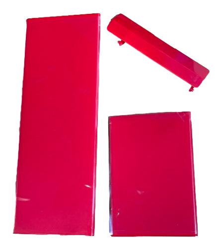 3pcs Door Slot Cover Lids Flap Replacement Parts for Wii Console Red Black White