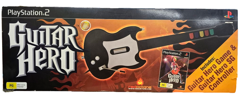 Guitar Hero PS2 Wired Red Octane Controller + Game PS2 Boxed PlayStation 2 (Preowned)
