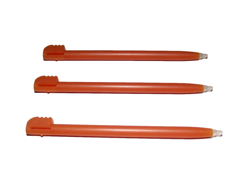 3 x Orange Touch Screen Stylus Nintendo DS Lite