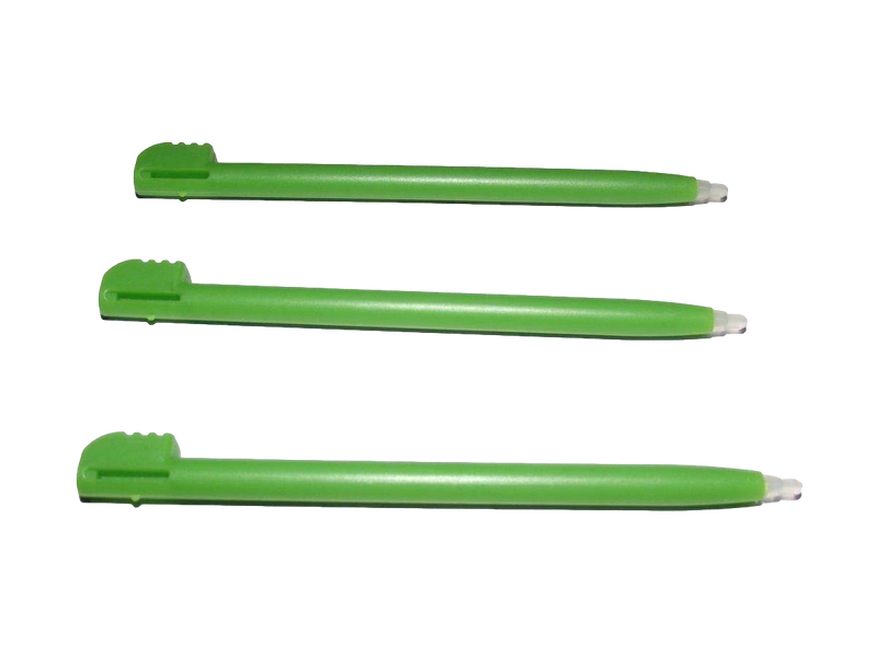 3 x Green Touch Screen Stylus Nintendo DS Lite