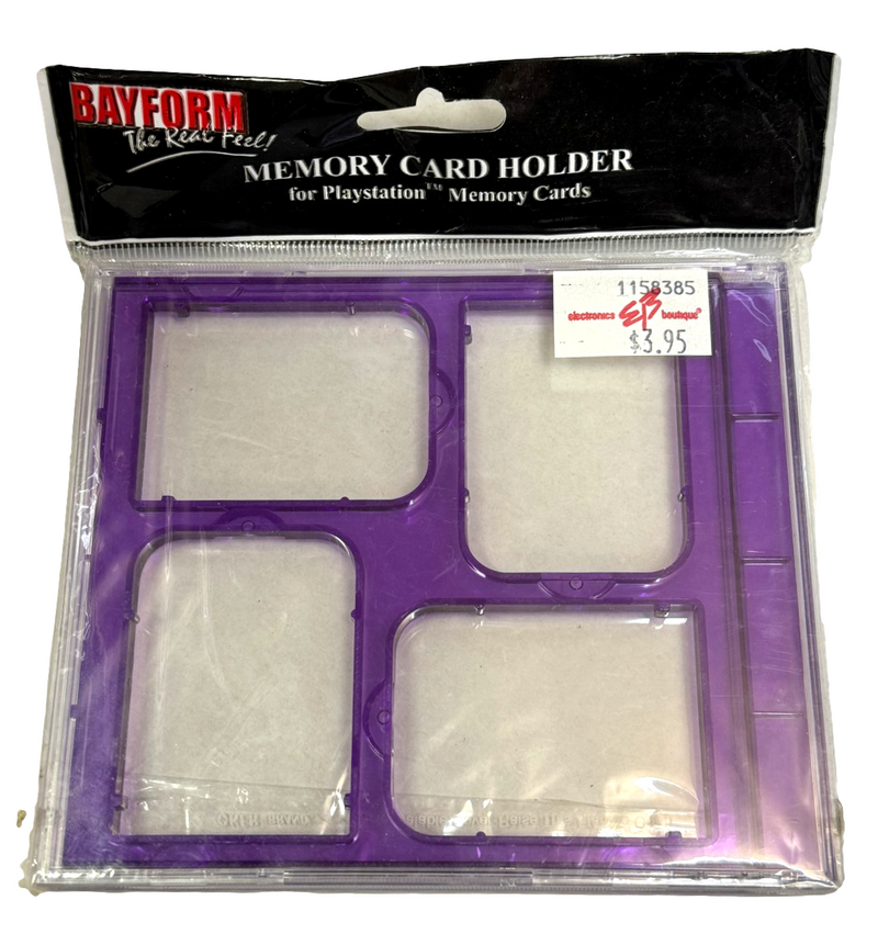Bayform Memory Card Holder For Playstation Memory Cards PS1 Purple (Preowned)