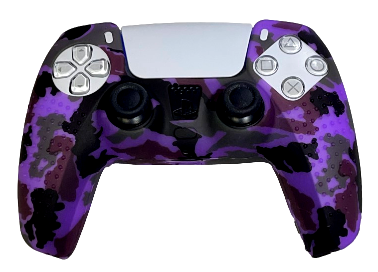 Silicone Cover For PS5 Controller Case Skin - Purple Camo