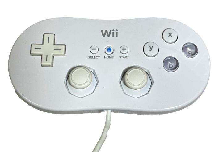 Genuine Nintendo White Wii / Wii U Classic Controller Remote NES SNES Mini (Preowned)