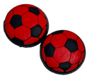 Thumb Grips x 2 For PS4 PS5 XBOXONE Xbox Series X Toggle Cover Cap - Red Soccer