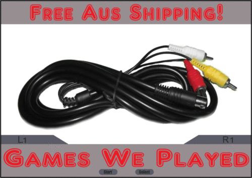 5 x Sega Mega Drive 2 II AV Cables Replacement New Aftermarket (Preowned)
