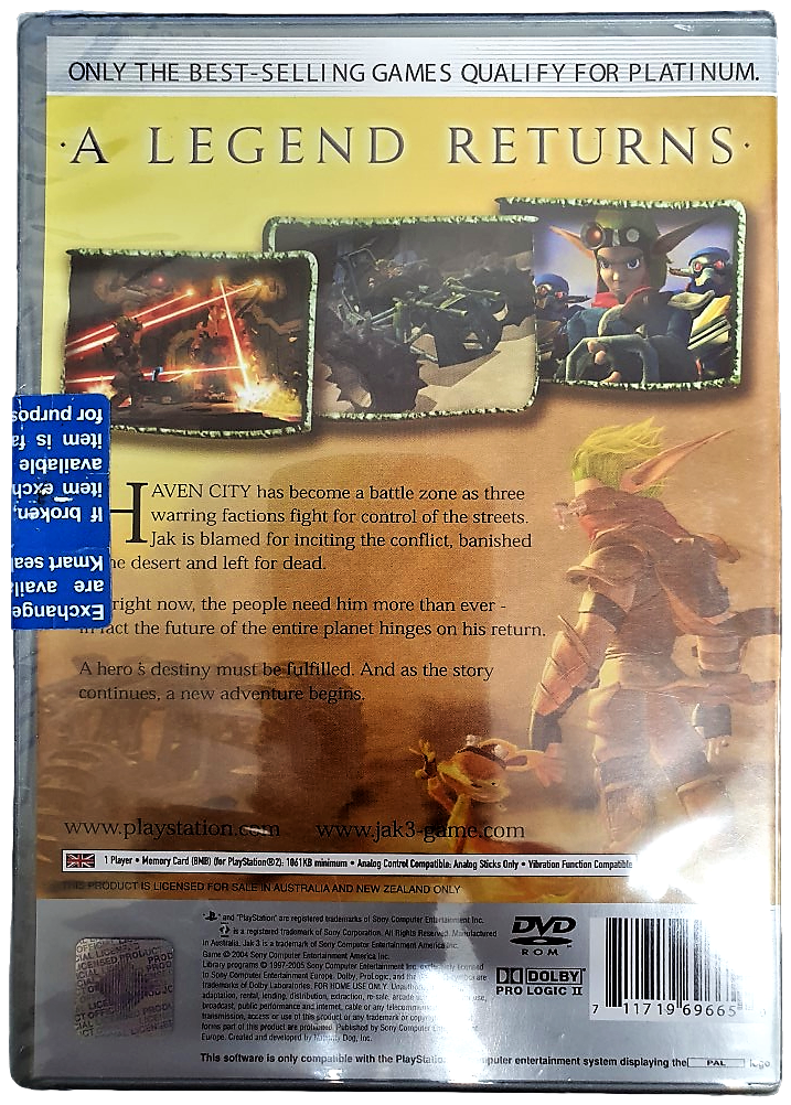 Jak 3 PS2 (Platinum) PAL *Sealed* PlayStation 2