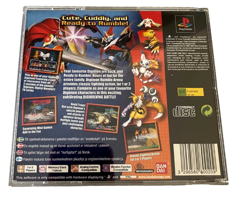 Digimon Rumble Arena PS1 PS2 PS3 PAL *No Manual* (Preowned)