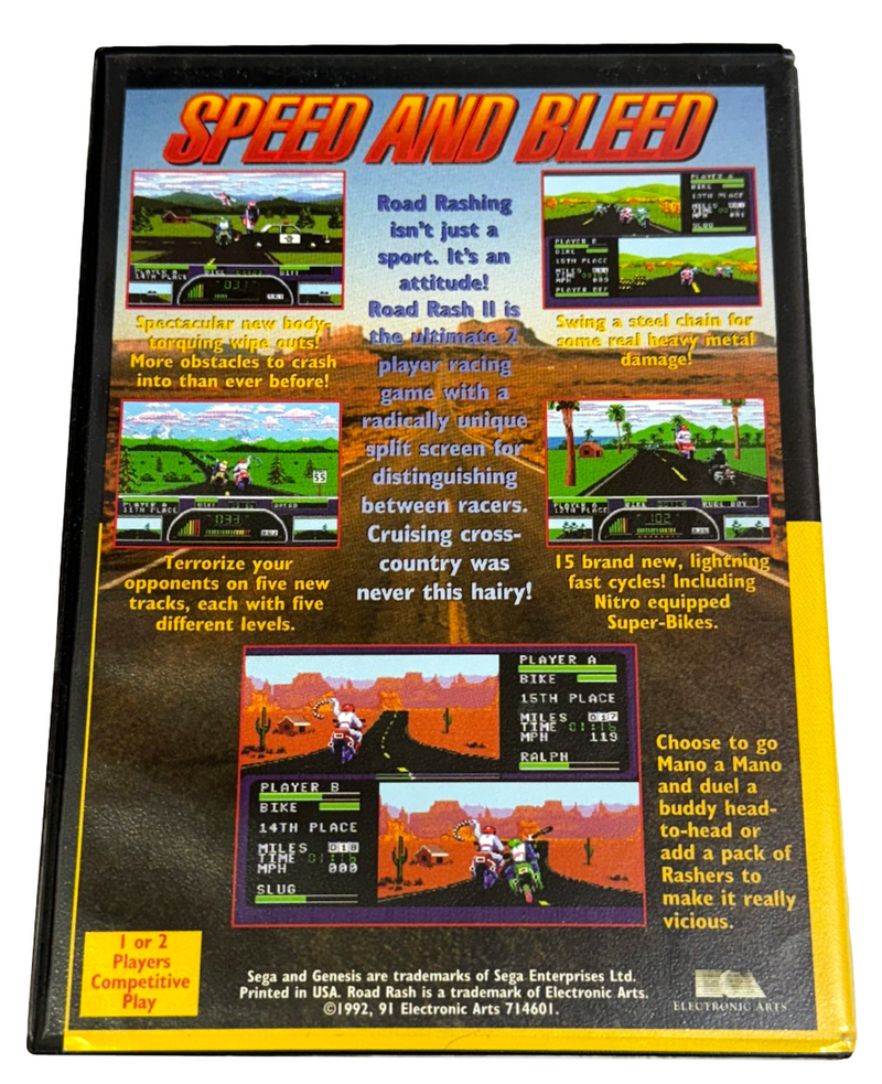 Road Rash II Sega Mega Drive PAL *Complete* (Preowned)