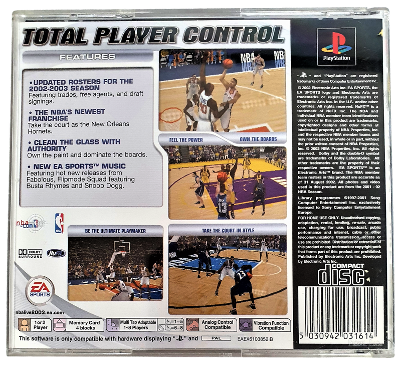 NBA Live 2003 PS1 PS2 PS3 PAL *Complete* (Pre-Owned)