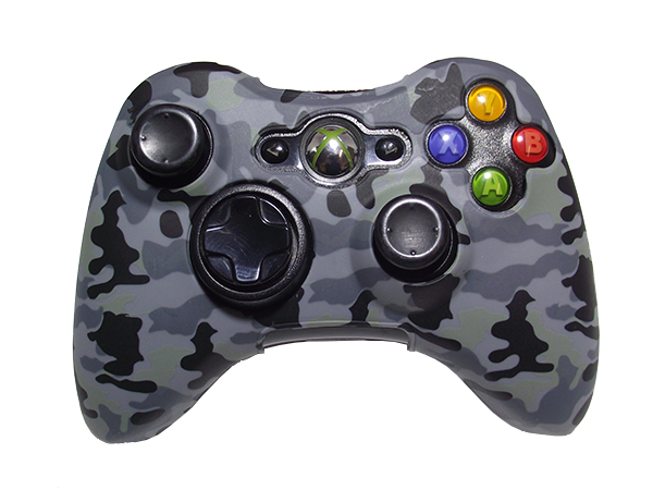 Silicone Cover For XBOX 360 Controller Skin Case Grey Camo