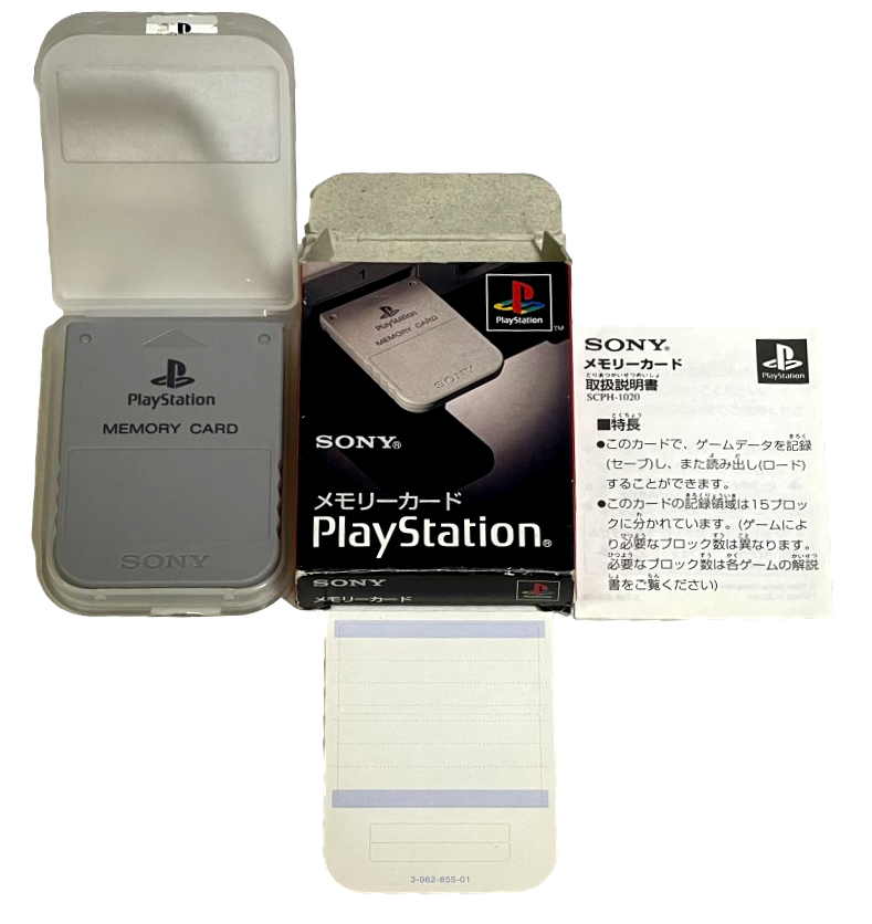 Boxed Genuine Sony Playstation 1 Memory Card 1MB Grey PS1 Official