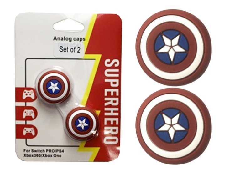 2 X Captain America Thumb Grips
