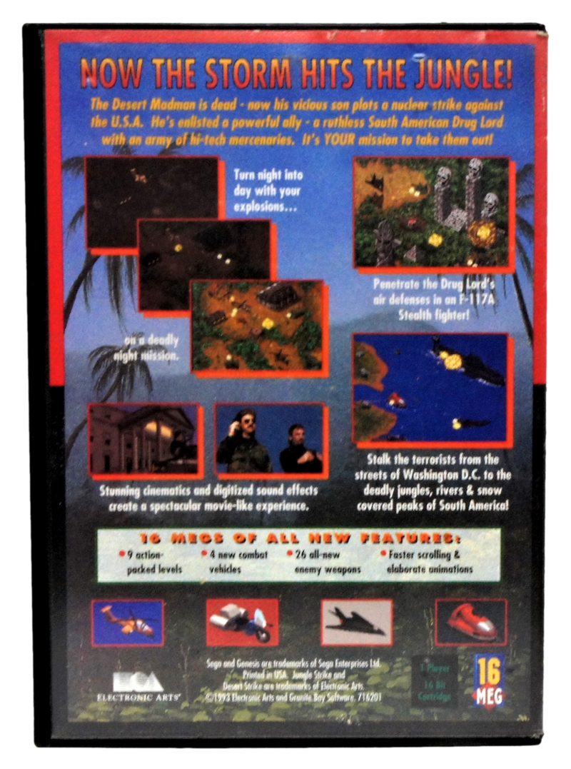 Jungle Strike The Sequel To Desert Strike Sega Mega Drive *Complete* (Pre-Owned)
