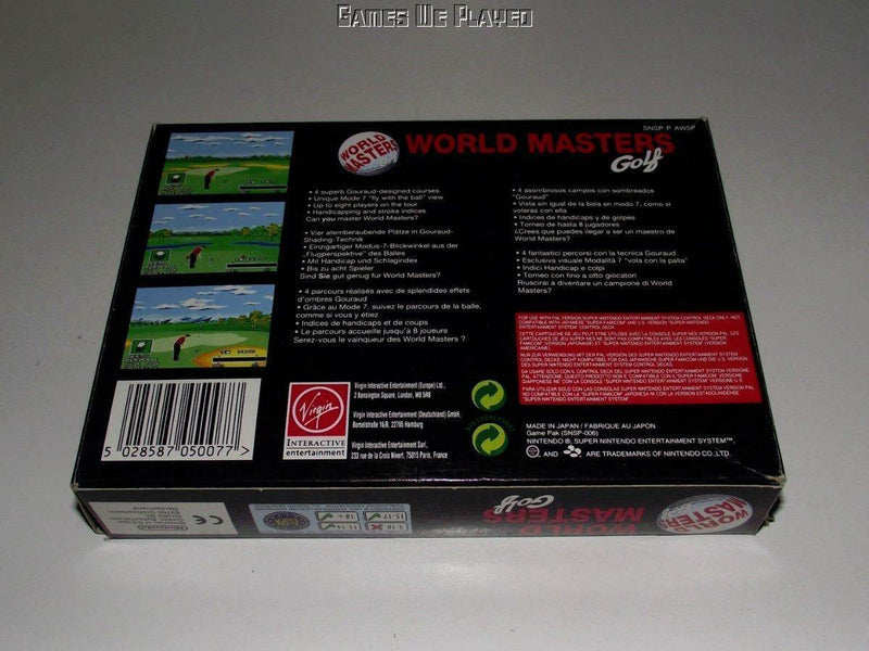 World Masters Golf Super Nintendo SNES Boxed PAL *No Manual* (Preowned) - Games We Played