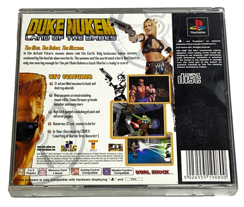 Duke Nukem Land of the Babes PS1 PS2 PS3 PAL *Complete* (Preowned)