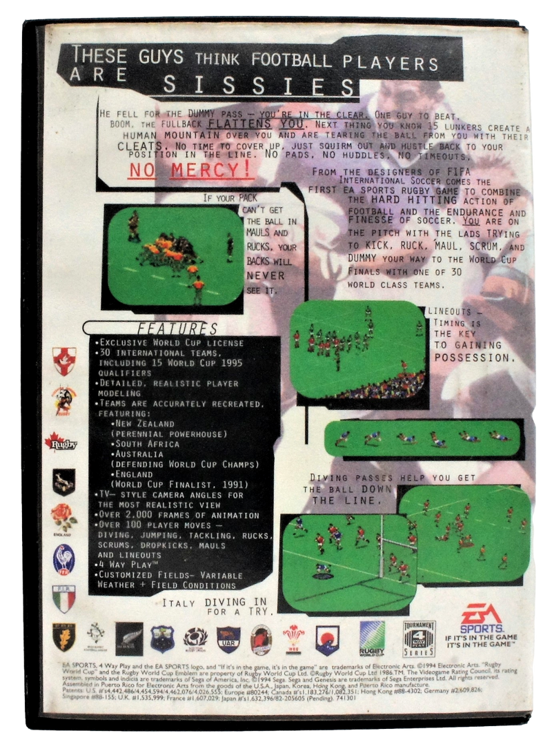 Rugby World Cup 95 Sega Mega Drive *Complete* (Pre-Owned)