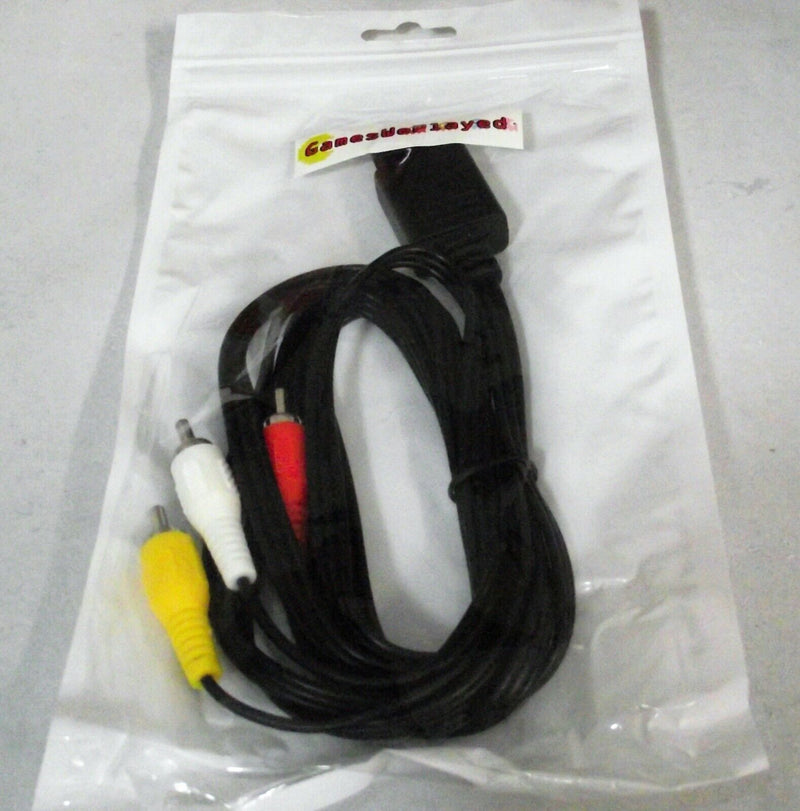 10 x AV Cables Cord Connection N64 SNES Gamecube RCA 1.8m Aftermarket New Bulk