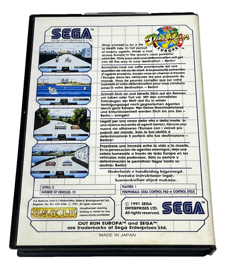 Out Run Europa Sega Master System *Complete* (Preowned)
