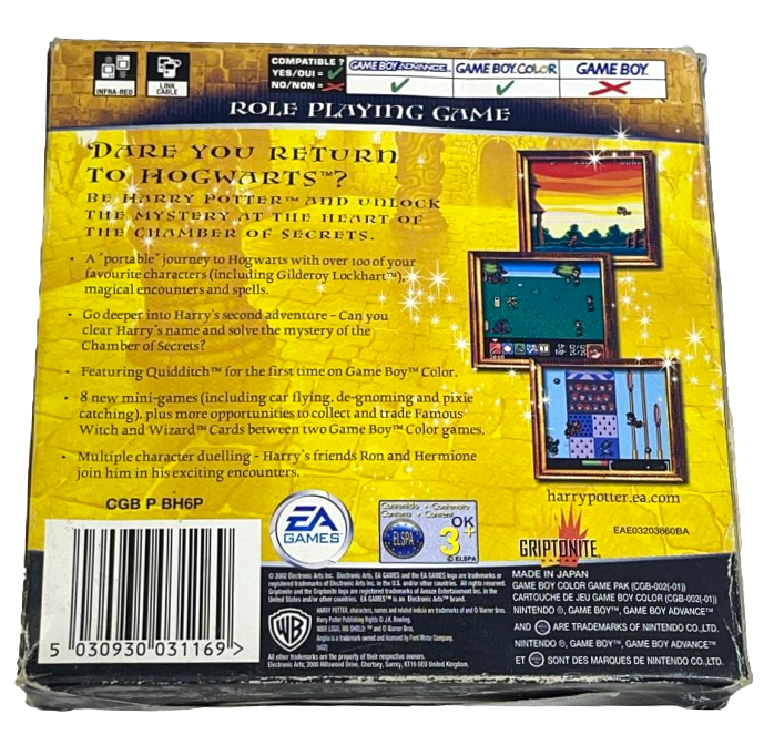 Harry Potter and the Chamber of Secret's Nintendo Gameboy Boxed *Complete* (Preowned)