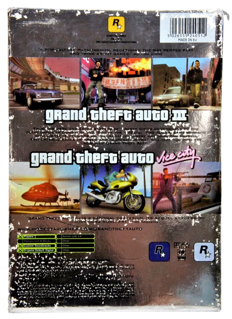 Grand Theft Auto Double Pack XBOX Original PAL *Complete* (Pre-Owned)