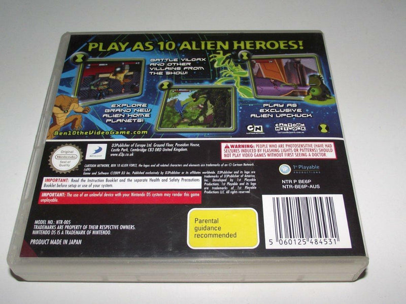 Ben 10 Alien Force Vilgax Attacks Nintendo DS 2DS 3DS Game *Complete* (Pre-Owned)