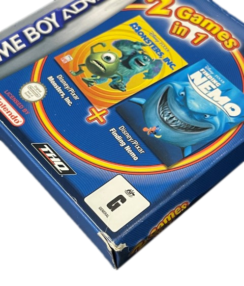 Monsters Inc & Finding Nemo Nintendo Gameboy Advance GBA *Complete* Boxed (Preowned)