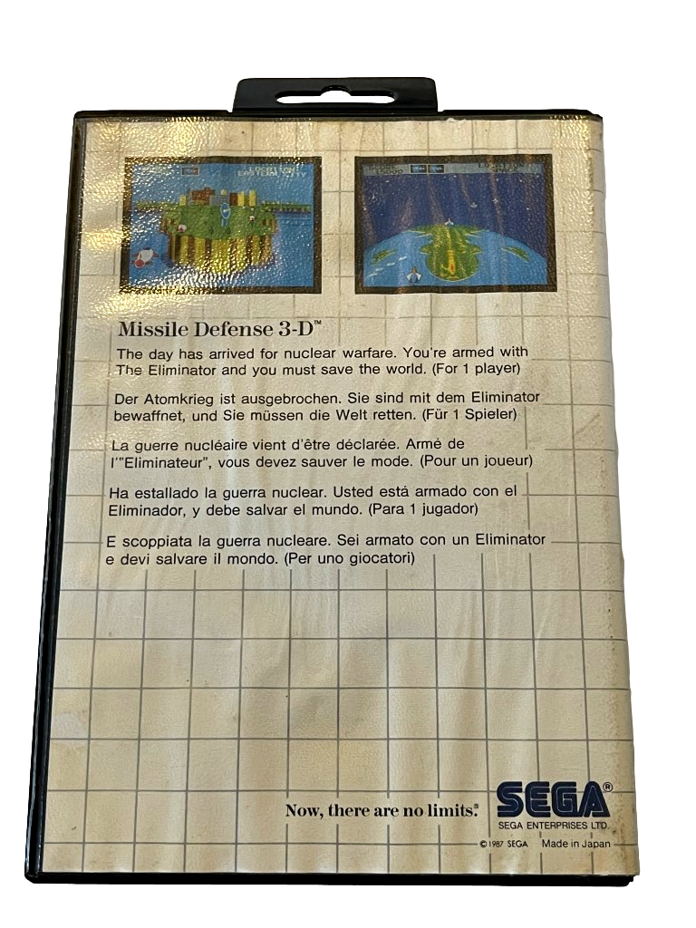 Missile Defense 3-D Sega Master System *Complete* (Pre-Owned)
