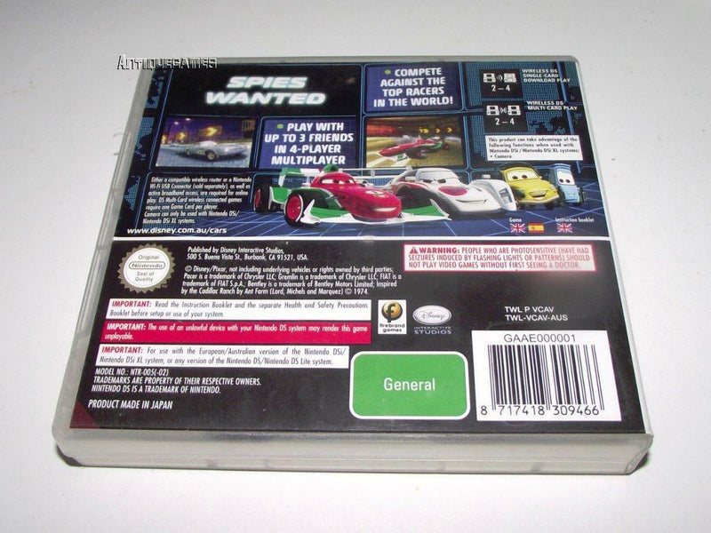 Cars 2 Disney Pixar Nintendo DS 2DS 3DS Game *No Manual* (Pre-Owned)