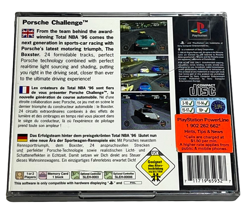 Porsche Challenge PS1 PS2 PS3 PAL *Complete*