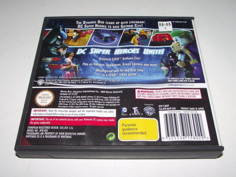 Lego Batman 2 DC Super Heroes Nintendo DS 2DS 3DS Game  *No Manual* (Pre-Owned)
