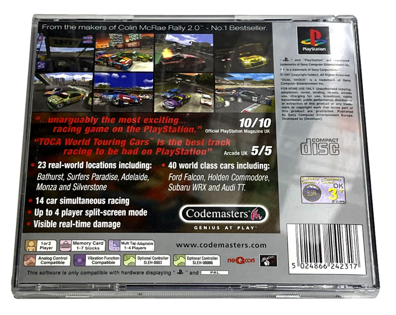 TOCA World Touring Cars (Platinum) PS1 PS2 PS3 PAL *Complete* (Preowned)