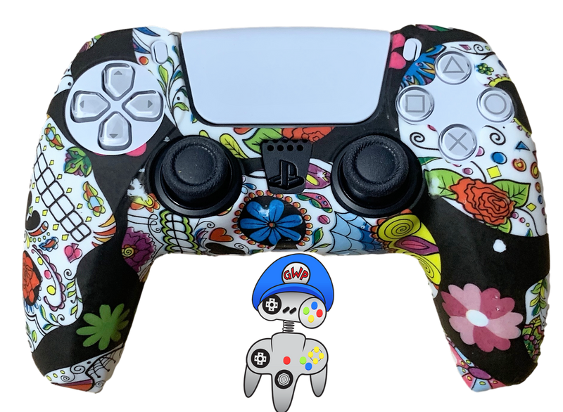 Silicone Cover For PS5 Controller Case Skin - Large Latin Skulls - Games We Played
