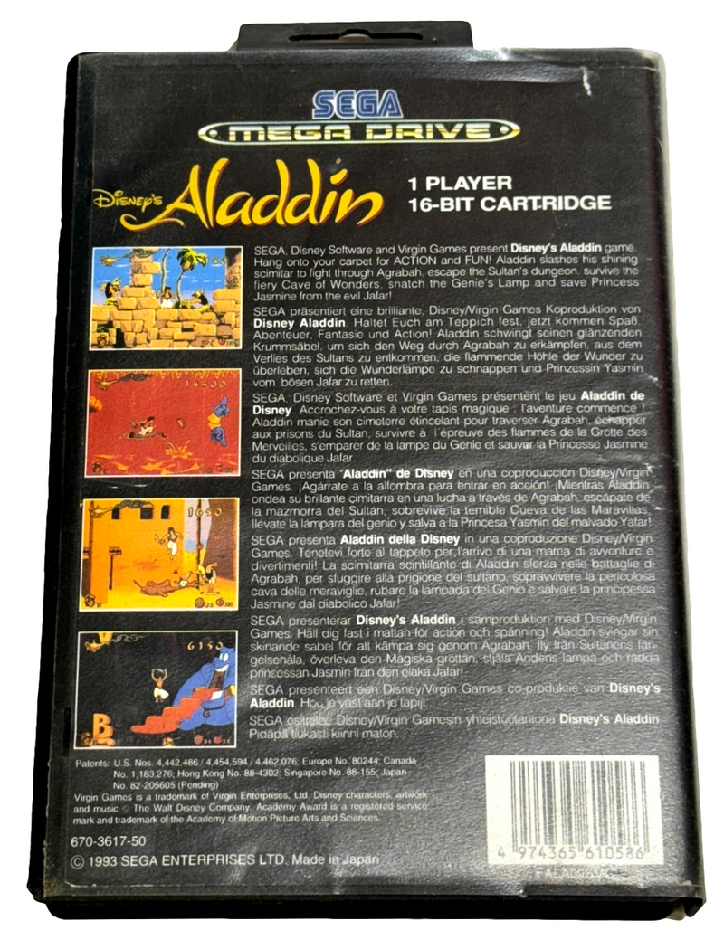 Disney's Aladdin Sega Mega Drive PAL *Complete* (Preowned)