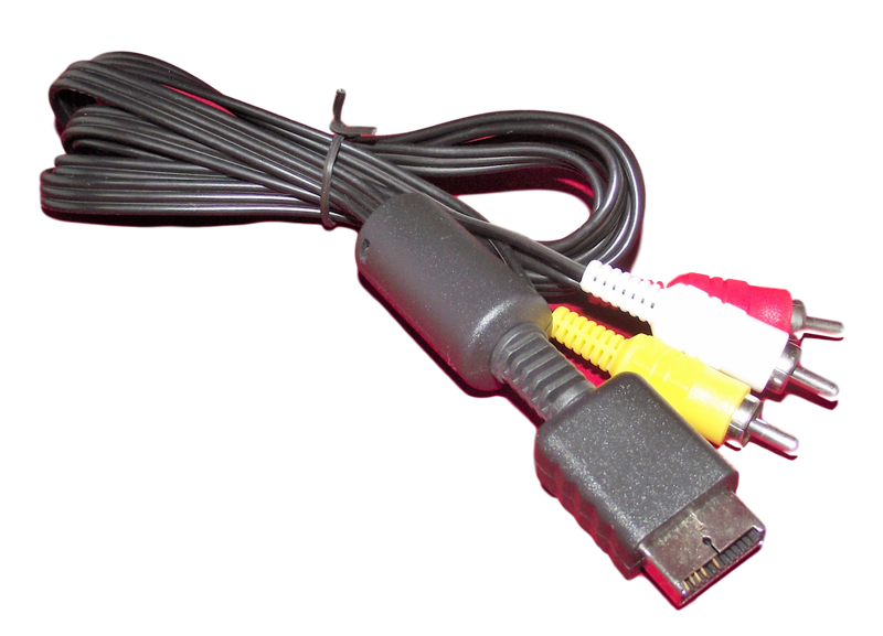 Playstation Console AV Cable Cord PS3 Aftermarket Composite Leads New - Games We Played