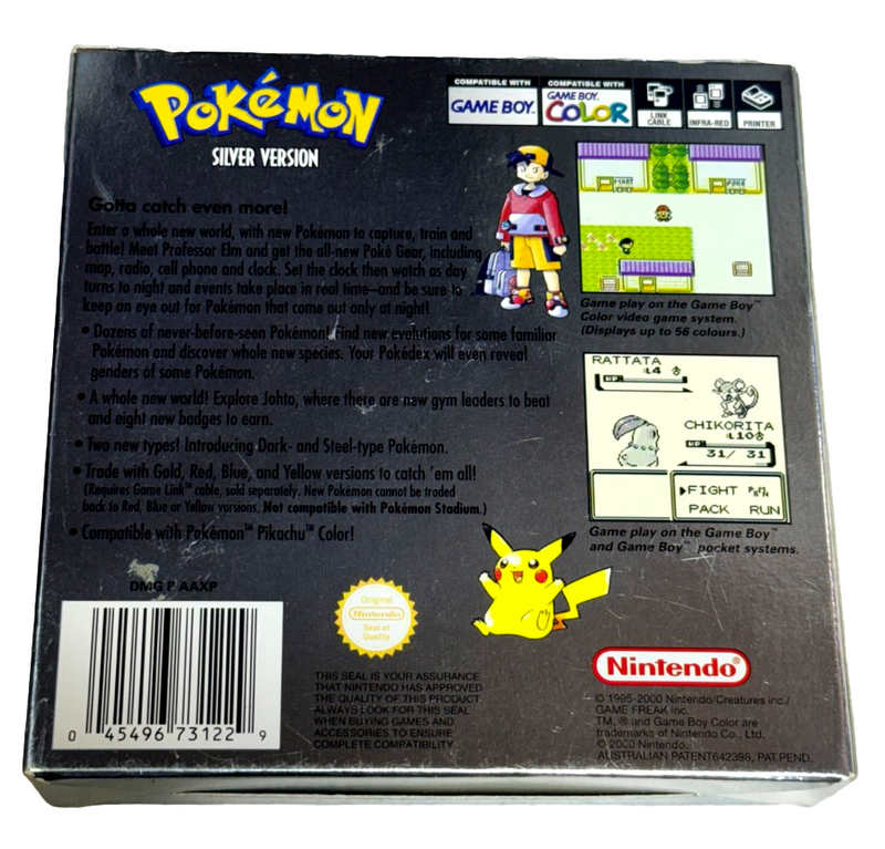 Pokemon Silver Version Nintendo Gameboy Color GBC *Complete* Boxed (Preowned)