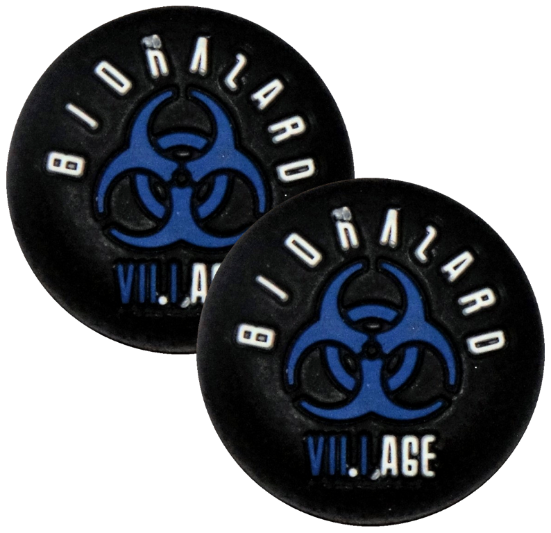Thumb Grips x2 For PS4 PS5 XBOXONE Xbox Series X Toggle Cover - Biohazard Blue