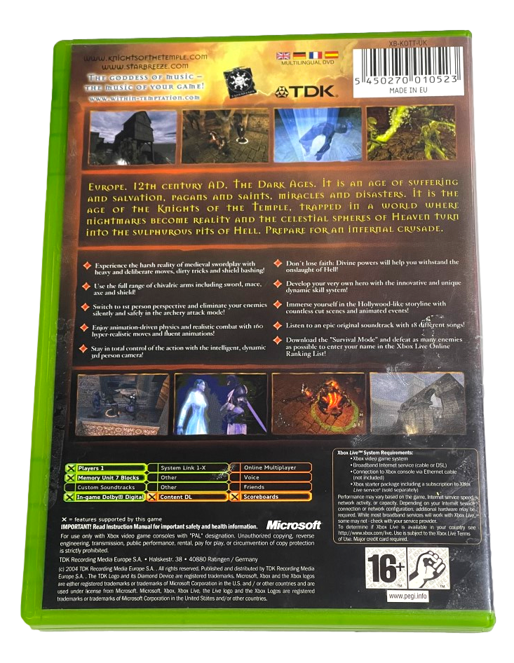Knights of the Temple Infernal Crusade Xbox Original PAL *Complete* (Pre-Owned)